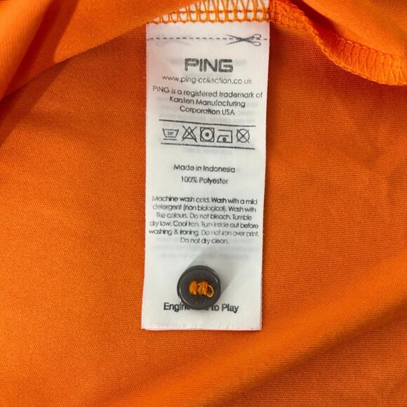 Ping Lindum Golf Polo Shirt in Orange - Picture 4 of 6